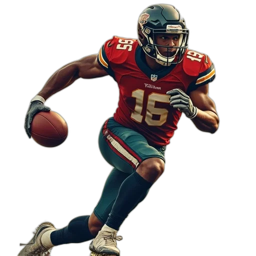photorealistic, illustration, man, football transparent PNG cut-out