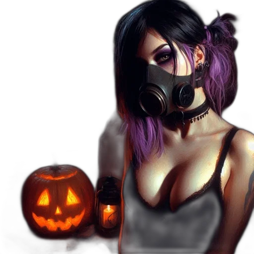 mask, concept art, fantasy art, pixel art transparent PNG cut-out