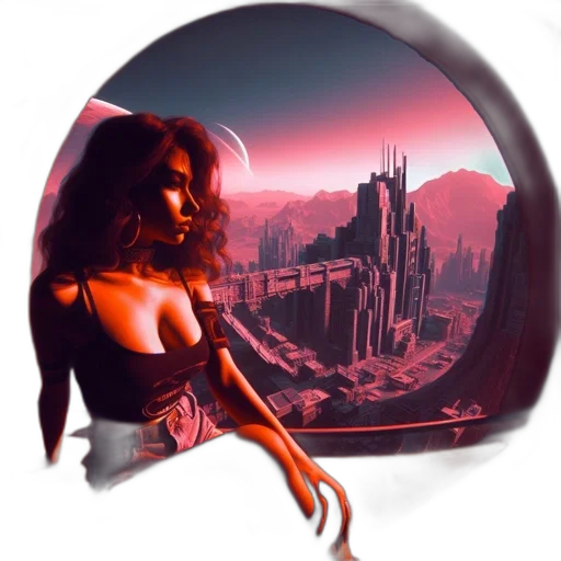 mask, fantasy art, concept art, cyberpunk transparent PNG cut-out