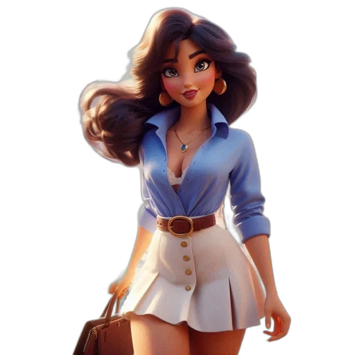 dress, jacket, staff, concept art transparent PNG cut-out