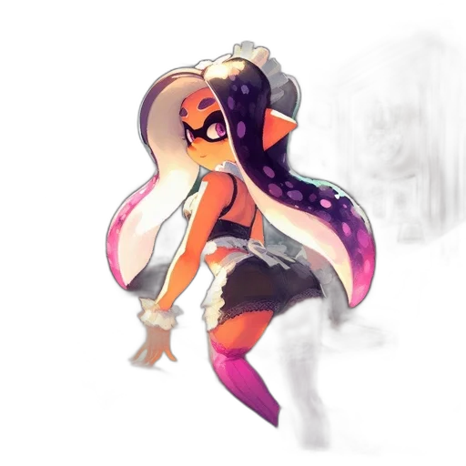 dress, weapon, mask, hair transparent PNG cut-out