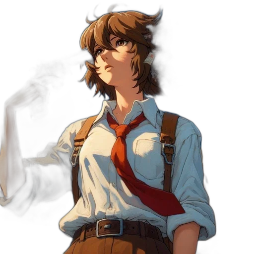 staff, jacket, weapon, concept art transparent PNG cut-out