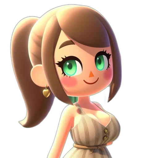 dress, staff, face, jewelry transparent PNG cut-out