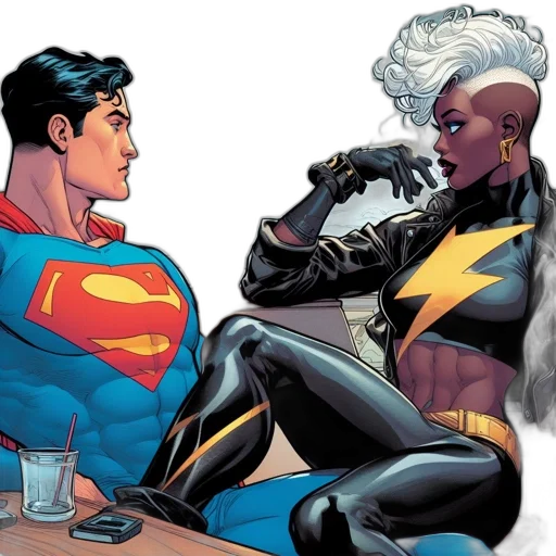 comic book art, concept art, superman, wonder transparent PNG cut-out