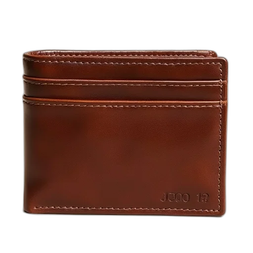 tanner, brown, bifold, wallet transparent PNG cut-out