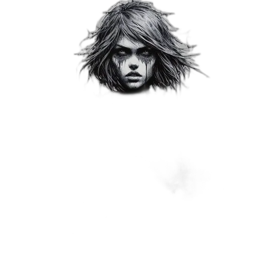 hair, face, creature, mask transparent PNG cut-out