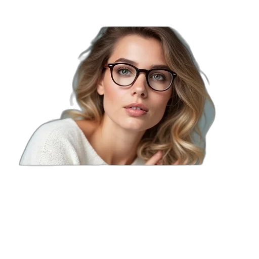 face, hair, staff, jewelry transparent PNG cut-out