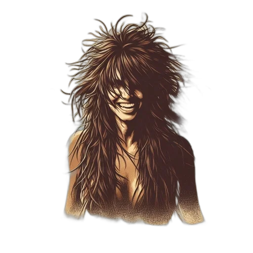 hair, mask, face, creature transparent PNG cut-out