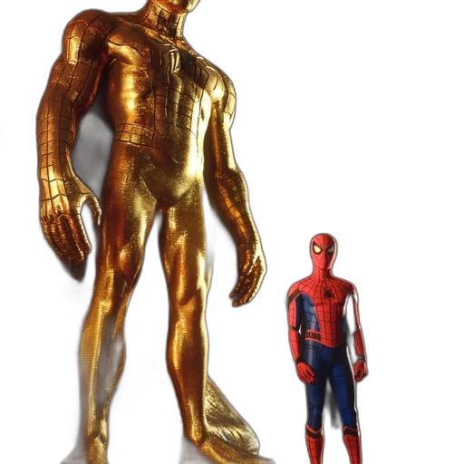 concept art, 3d render, comic book art, golden transparent PNG cut-out