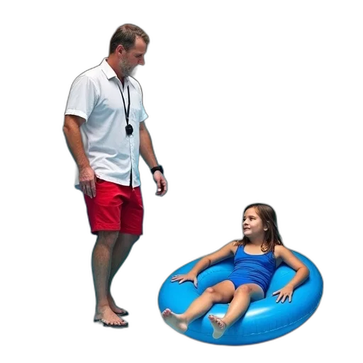 underwater, man, white, shirt transparent PNG cut-out