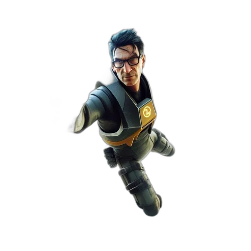weapon, staff, jacket, robot transparent PNG cut-out