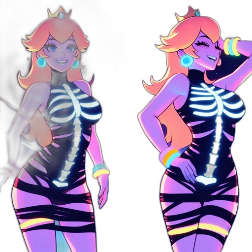 dress, concept art, vaporwave, 3d render transparent PNG cut-out