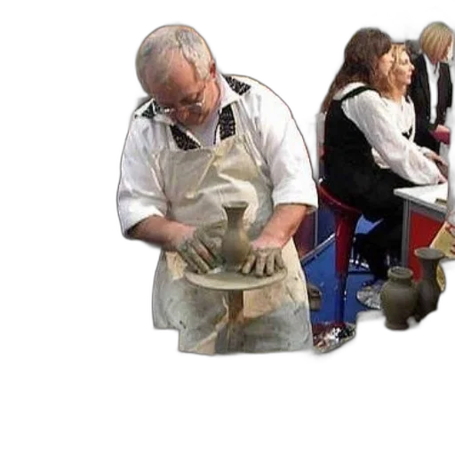 staff, man, apron, making transparent PNG cut-out