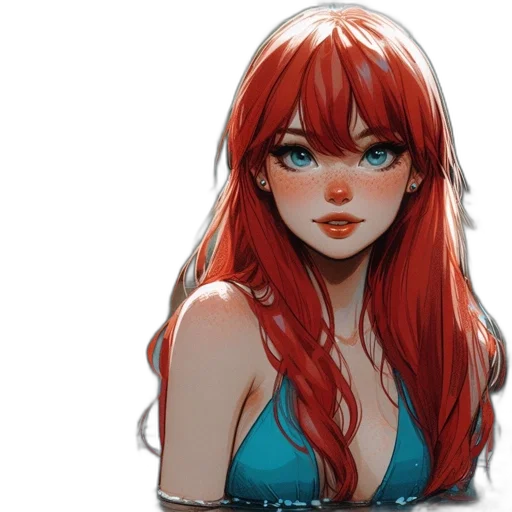 dress, face, hair, fantasy art transparent PNG cut-out