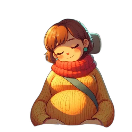 jacket, staff, creature, robot transparent PNG cut-out