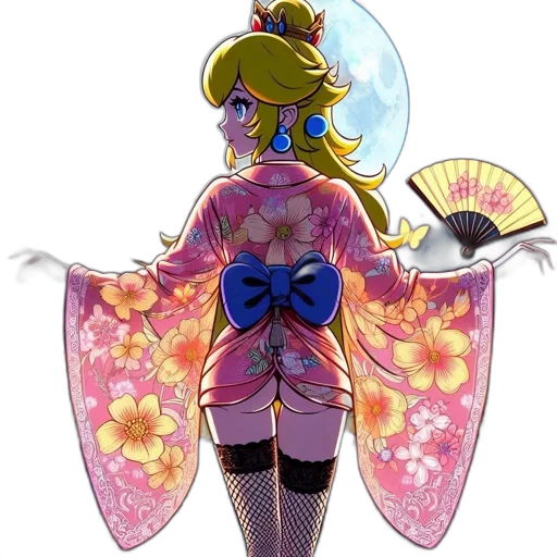 dress, staff, flower, concept art transparent PNG cut-out