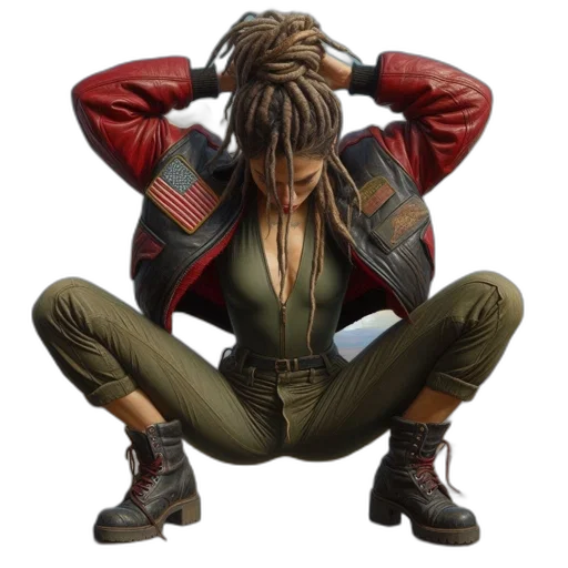 jacket, hair, face, concept art transparent PNG cut-out