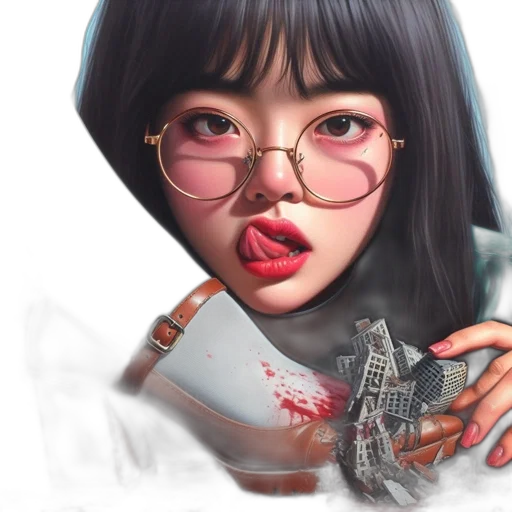 weapon, face, photorealistic, fantasy art transparent PNG cut-out