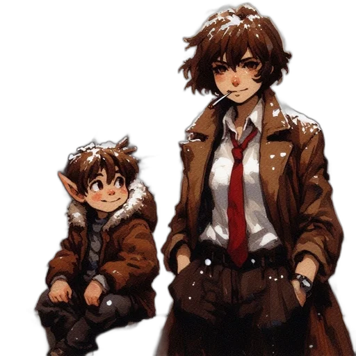 jacket, concept art, pixel art, watercolor transparent PNG cut-out