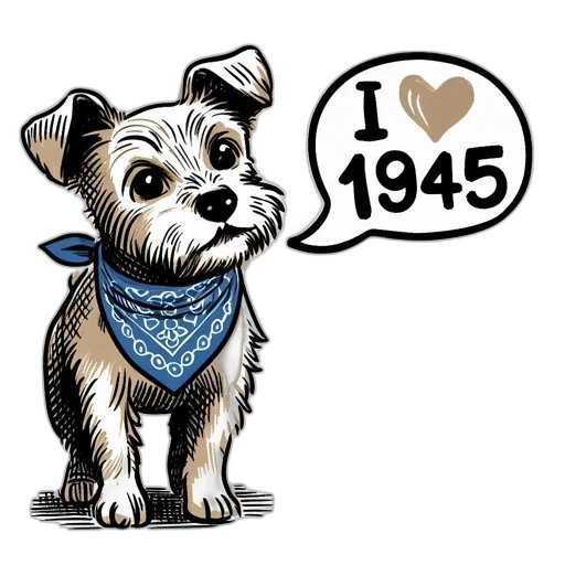 cartoon, illustrated, dog, blue transparent PNG cut-out
