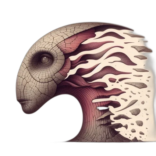 hair, mask, face, creature transparent PNG cut-out