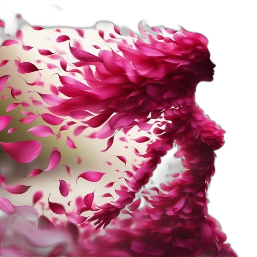 flower, dress, dragon, hair transparent PNG cut-out