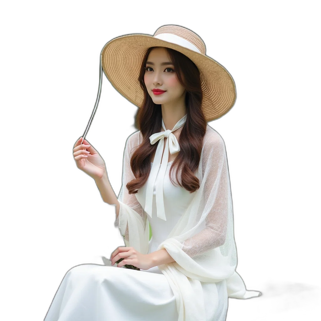 hat, staff, dress, umbrella transparent PNG cut-out