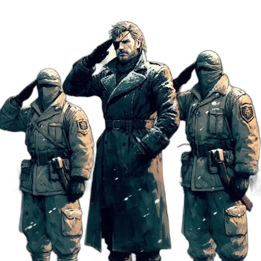 jacket, staff, concept art, comic book art transparent PNG cut-out