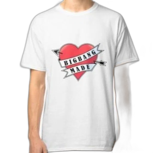 white, t-shirt, red, heart transparent PNG cut-out