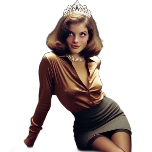 crown, dress, jewelry, photorealistic transparent PNG cut-out