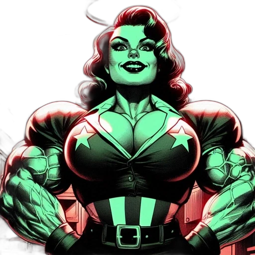 comic book art, concept art, cartoon, green transparent PNG cut-out