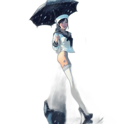 umbrella, dress, sword, staff transparent PNG cut-out