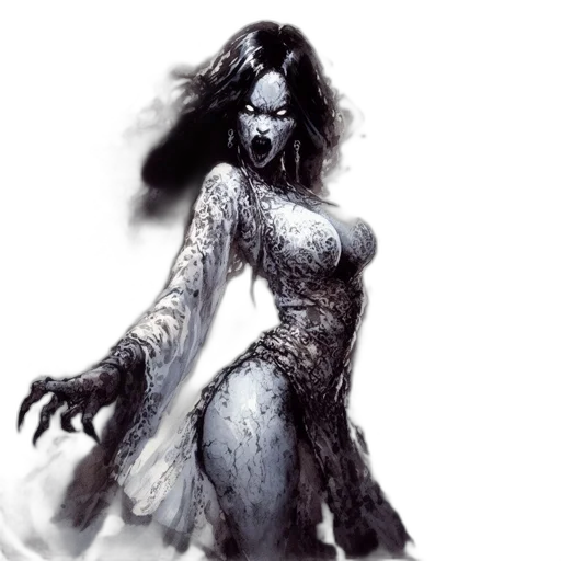 creature, dress, mask, fantasy art transparent PNG cut-out