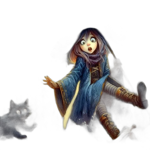 fantasy art, concept art, watercolor, comic book art transparent PNG cut-out
