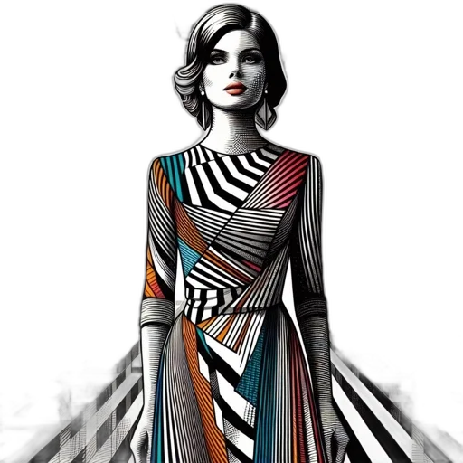 dress, comic book art, fantasy art, photorealistic transparent PNG cut-out