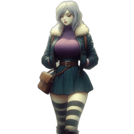 dress, robot, jacket, concept art transparent PNG cut-out