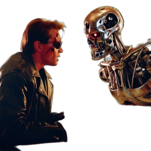 robot, 3d render, concept art, cyberpunk transparent PNG cut-out