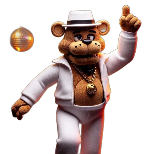 3d render, concept art, animated, bear transparent PNG cut-out