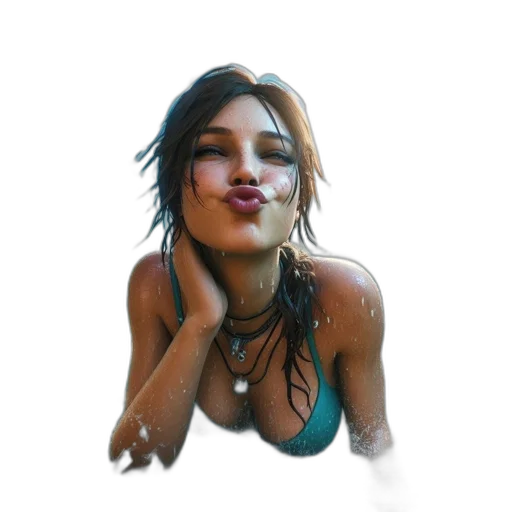 face, photorealistic, pixel art, concept art transparent PNG cut-out