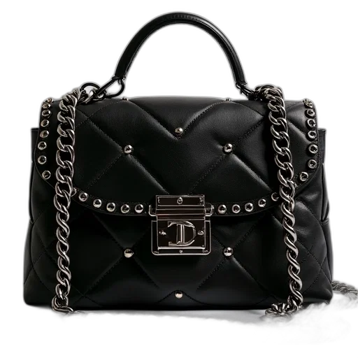 lovevook, black, studded, bags transparent PNG cut-out