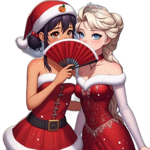 dress, hat, umbrella, anime transparent PNG cut-out