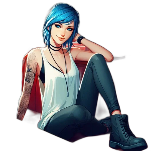 dress, concept art, comic book art, pixel art transparent PNG cut-out