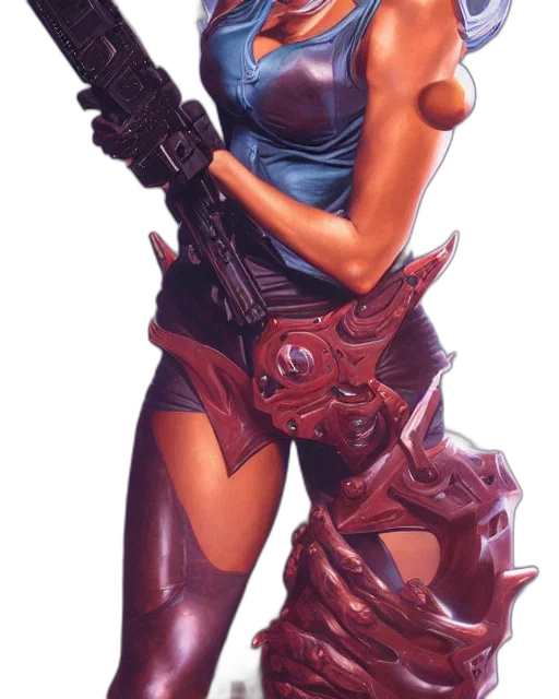 weapon, concept art, comic book art, cyberpunk transparent PNG cut-out