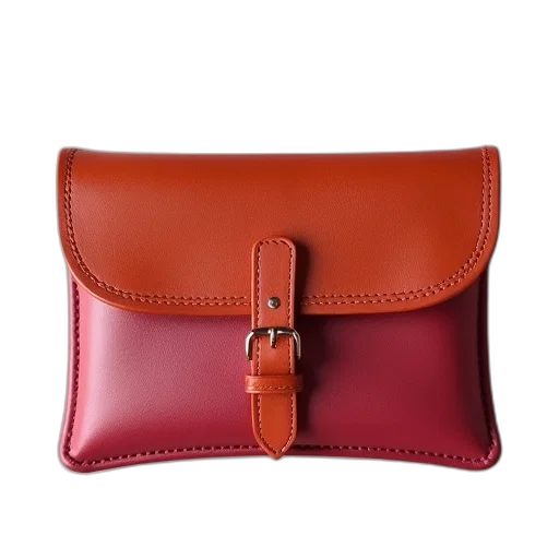 red, small, buckle, clutch transparent PNG cut-out