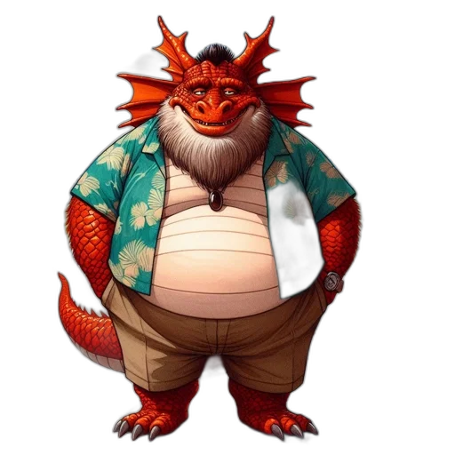 dragon, creature, animal, staff transparent PNG cut-out