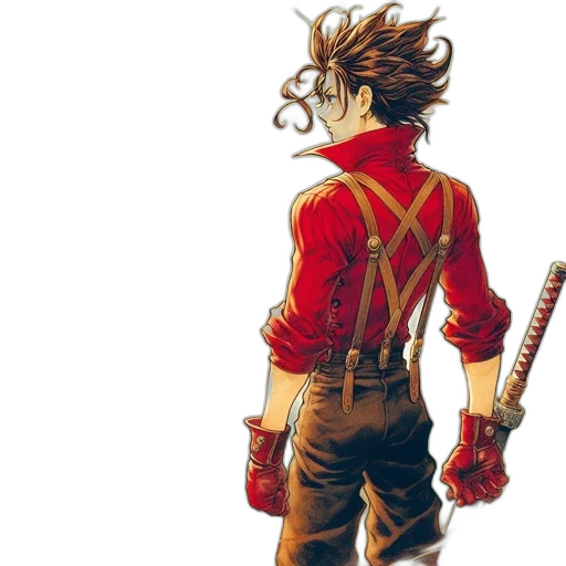 sword, jacket, staff, weapon transparent PNG cut-out