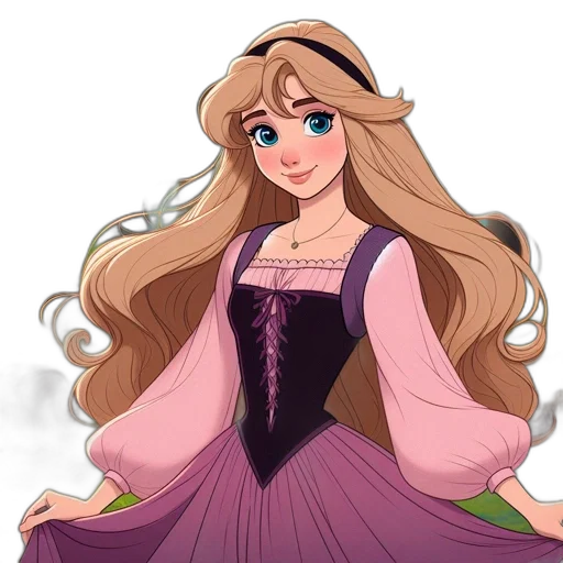 dress, crown, cartoon, fantasy art transparent PNG cut-out