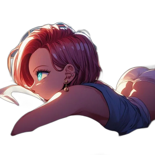 creature, hair, weapon, staff transparent PNG cut-out