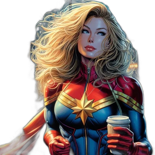 comic book art, concept art, cartoon, captain transparent PNG cut-out
