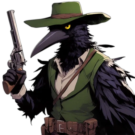 animal, staff, hat, weapon transparent PNG cut-out
